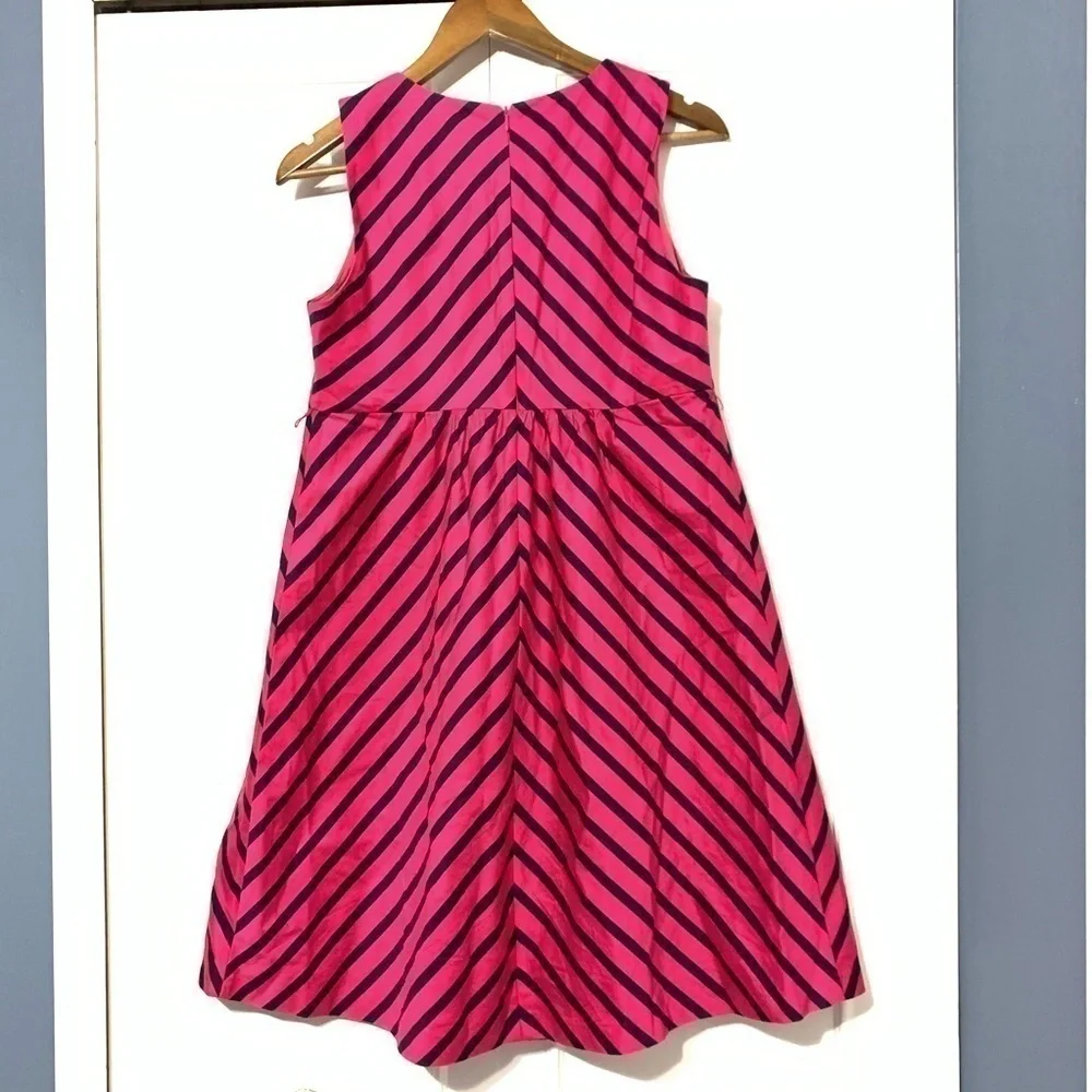 Motherhood Maternity Women’s Small Pink Navy Stripes Sleeveless A-Line Dress S - Picture 3 of 9